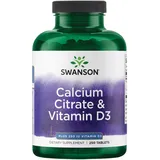 Swanson, Calciumcitrat + Vitamin D, 250 Tabletten - Blitzversand