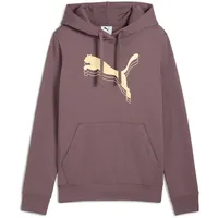 Puma Essentials Metallic Hoodie Raisin/Metallic Gold L