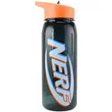 Nerf Taktische Wasserflasche mit Klappdeckel und Namensschild, 650 ml, BPA-frei