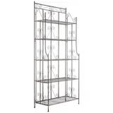 CLP Standregal 5 Böden Metall braun klappbar