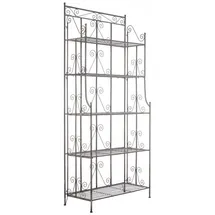 CLP Standregal 5 Böden Metall braun klappbar