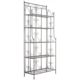 CLP Standregal 5 Böden Metall braun klappbar