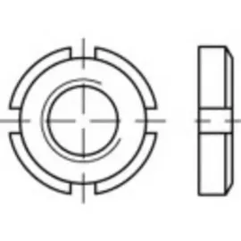 TOOLCRAFT Nutmuttern M10 0,75 mm DIN 981 Stahl 10 Stück