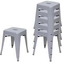 MCW Hocker MCW-A73 Metall 39 x 46 x 39 cm Grau