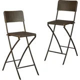 Relaxdays Barhocker BASTIAN 10020761_93 braun, 2 St.