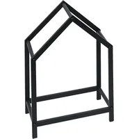 H4L Kaminholzregal Stahl 35 x 20 x 46 cm Schwarz