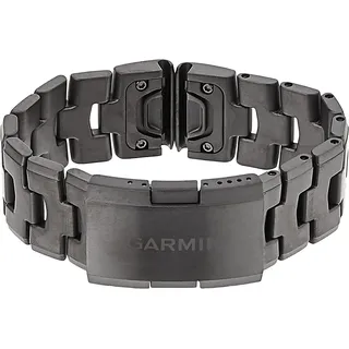 Garmin QuickFit 22 mm Titan mit Schlitzen und grauer DLC-Bes...