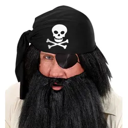 Piraten Kappe Bandana schwarz - OS