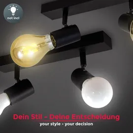 B.K.Licht Deckenstrahler 2-flammig schwenkbar schwarz