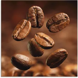 Artland Glasbild »Nahaufnahme von Kaffeebohnen«, Getränke, (1 St.), in verschiedenen Größen Artland Farbe Bild(er): braun