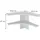Vicco Eckregal Holzwerkstoff 43,5 x 37 cm Weiß 2 Fächer