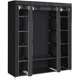 Songmics Stoffschrank, LSF03H schwarz 150,0 x 45,0 x 175,0 cm