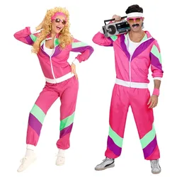 Pinker 80er Jahre Retro Jogger - XL