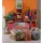 H.O.C.K. Sitzkissen "Yucatan", bunt (bunt, orange, gestreift), B:50cm H:5cm L:50cm, Kunstfaser, Dekokissen_Sitzkissen_Kissenhüllen, Sitzkissen, mit bunten Streifen