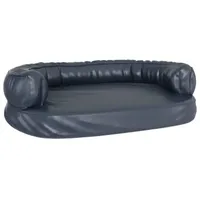 VidaXL Hundebett Ergonomisch Schaumstoff Dunkelblau 88x65cm Kunstleder