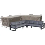 Raffles Covers Ecksofa-Schutzhüllen L-Form mit gleich langen Seiten - Taupe - 280x280xH70cm