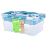 keeeper Aufbewahrungsbox mit Griff, 4,2L in Transparent/Blau