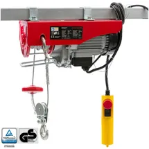 Arebos Seilwinde Leder 12 m rot