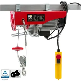 Arebos Seilwinde Leder 12 m rot