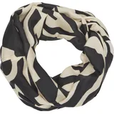 S.Oliver Lässiger Loop Schal aus Viskose mit All-over-Print, schwarz ONESIZE