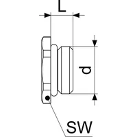 Schlösser Entleerungsstopfen Mit O-Ring Dn10,3/8",Messing - Weiß