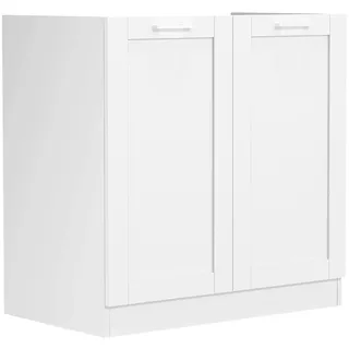 VCM Spülunterschrank Maße ca. H. 82 x B. 80 x. T. 46 cm Unterschrank mit zwei Drehtüren im Landhaus Stil Küchenmöbel Colura