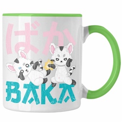 Trendation Tasse Trendation – Anime Tasse Geschenk Spruch Kaffeetasse Geschenke Deko Anme Fan Baka grün