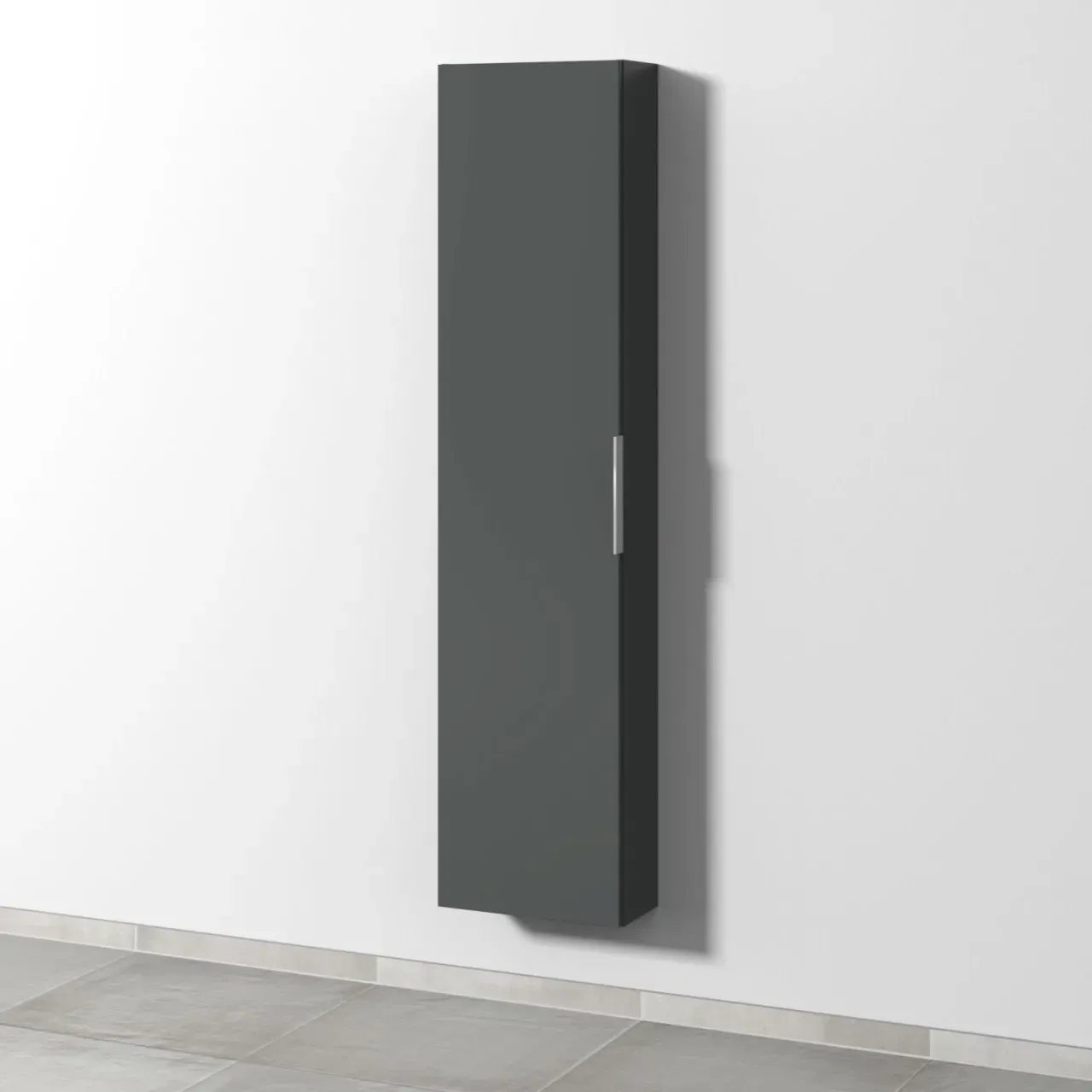 Sanipa 3way Hochschrank mit 1 Tür, Anthrazit-Matt UM16422
