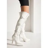 LASCANA BELLE AFFAIRE Overkneestiefel Damen weiß Gr.41