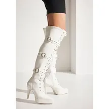 LASCANA BELLE AFFAIRE Overkneestiefel Damen weiß Gr.41