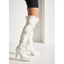 LASCANA BELLE AFFAIRE Overkneestiefel Damen weiß Gr.41