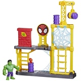 Marvel Hasbro F3717 Marvel Spidey und His Amazing Friends Hulk's Smash Yard Vorschul-Spielzeug, Hulk-Spielset für Kinder ab 3 Jahren, Einzelbett, Mehrfarbig, Einheitsgröße
