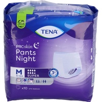 Tena, Inkontinenzhygiene, Pants Night Super M, 10 St (10 x, Normal)