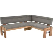 K+W Komfort & Wohnen "Floyd", grau (lightgrau 85, balkeneiche natur), H:90cm T:63cm, 520: Microfaser, 100% Polyester; 760: Microfaser, 100% Polyester, Sitzbänke, Eckbank, Stauraumbank, langer Schenkel rechts oder links in 2 Qualitäten