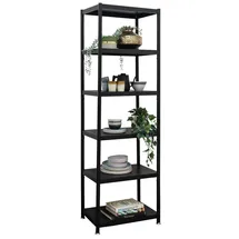 shelfr Metallregal 61x41x210 Standregal 6 Ebenen Metall Regal Schwarz