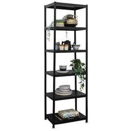 shelfr Metallregal 61x41x210 Standregal 6 Ebenen Metall Regal Schwarz