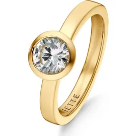JETTE Ring gold / transparent 59