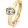 JETTE Ring gold / transparent 59