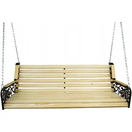 QLS Hollywoodschaukel 150 cm mit Holzleisten bis 300 kg Belastbar