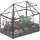 Relaxdays Pflanzenterrarium, Glas & Kupfer, 21x23x14 cm, Deko Glashaus Kakteen & Moos, Glaskasten Fensterbank, schwarz