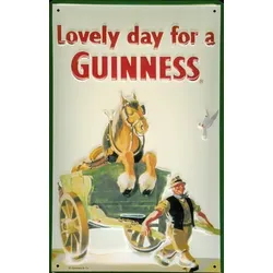 Blechschild „Lovely day for a Guinness“