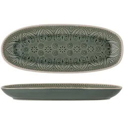 Bloomingville Servierplatte Rani, länglich, Steingut, L31xH3xB13 cm