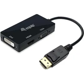 Equip DisplayPort-zu-VGA-/HDMI-/DVI-Adapter 0,24 m Schwarz