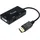 Equip DisplayPort-zu-VGA-/HDMI-/DVI-Adapter 0,24 m Schwarz