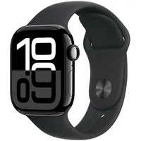 Apple Watch Series 10 GPS 42 mm Aluminiumgehäuse diamantschwarz Sportarmband schwarz S/M