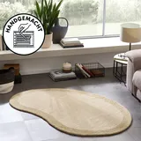 THEKO Wollteppich THEKO "Gabbeh Super, Handweb, Teppich, Bordüre, reine Wolle" Gr. 70, beige, B:100cm H:9mm L:150cm, Wolle, Teppiche, Schlafzimmer, Wohnzimmer, Esszimmer, auch als Läufer, eckig oder rund