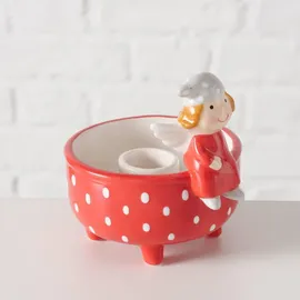 Boltze home Kerzenhalter mit Engel Malena, Farbe:Rot