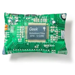Gadget Master Motherboard-Kissen, kurzer Plüschbezug, PP-Baumwollfüllung, 40x25x8 cm