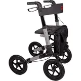 Antar Reise Rollator mit Luftbereifung grau/silber