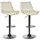 Beliani Barhocker Kunstleder beige 2er Set